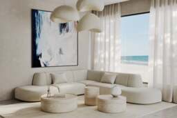 Ciladro Coffee Table - Faux Travertine - Medium - thumbnail 3