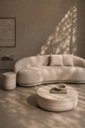 Ciladro Coffee Table - Faux Travertine - Medium - thumbnail 2