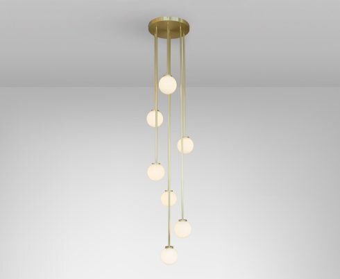 CTO Lighting Mezzo Cluster - Round 6 - DALI-A Pendant Light antique bronze