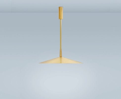CTO Lighting Tinto - Medium - Rod - DALI-A Pendant Light satin brass and satin brass details