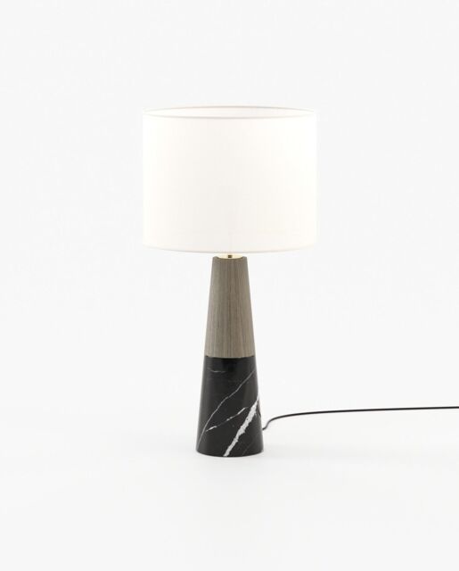 Laskasas JUDE  Table & Desk Lamp Nero Marquina Polished Marble