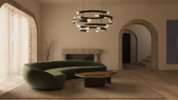 CTO Lighting Trace Circular Halo Chandelier Antique Bronze / Ceiling Rose
