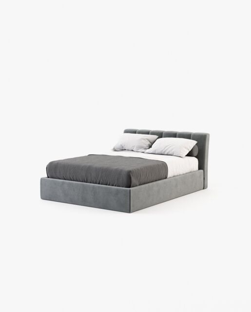 Laskasas NORMA Bed & Headboard Vienna Anthracite