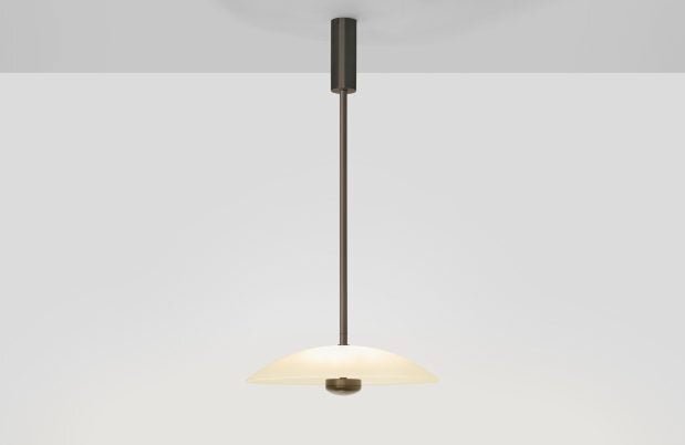 CTO Lighting Cielo Small - DALI-A Pendant Light bronze with fritted glass