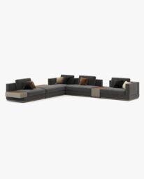 Laskasas FLETCHER armless small module Sofa Helsinki Black