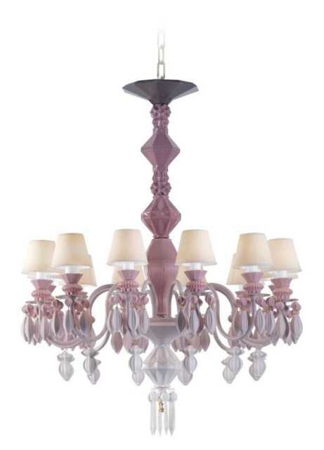 Lladro Belle De Nuit Chandelier 12 Lights - Pink (CE/UK/CCC)