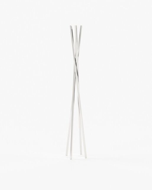 Laskasas TWISTED Coat & Umbrella Stand Polished Stainless Steel