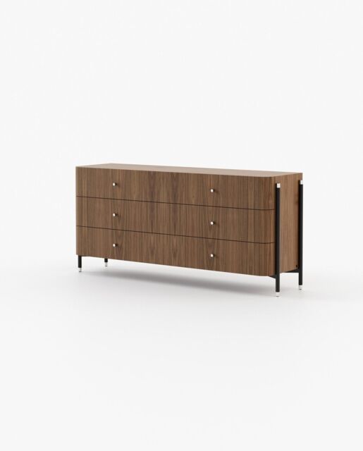 Laskasas ROSIE Set of 6 Chest of Drawers Walnut Veneer Matte