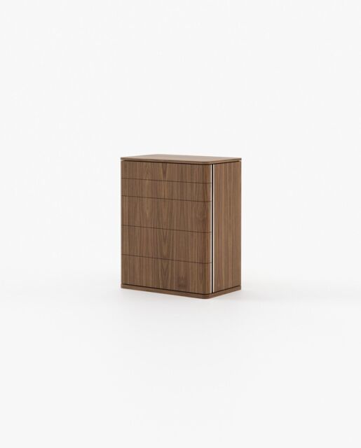 Laskasas HILARY Tallboy Chest of Drawers Walnut Veneer Matte