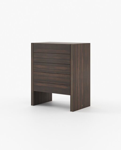 Laskasas MUCALA Tallboy Chest of Drawers Smoked Eucalyptus Veneer Matte