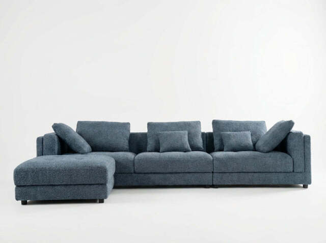 Araco Atelier Ollie 3 Seater Sofa with Ottoman Spindle