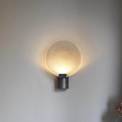 CTO Lighting Nimbus - DALI-B Wall Light antique bronze with fritted glass