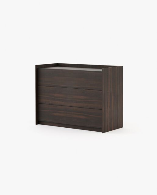 Laskasas ENDY Set of 3 Chest of Drawers Smoked Eucalyptus Veneer Matte