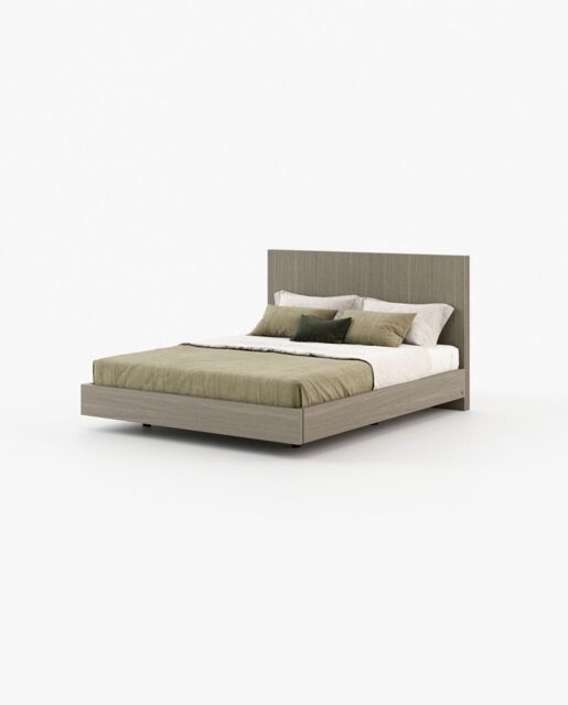 Laskasas MAIA Bed & Headboard Aged Oak Veneer Matte