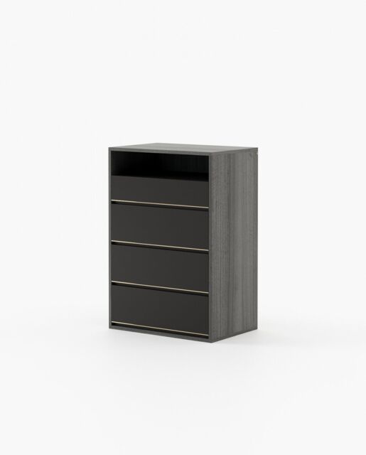 Laskasas BOWEN Tallboy Chest of Drawers Grey Eucalyptus Veneer Matte