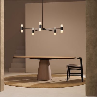 CTO Lighting Roma Pendant Light antique bronze with honed alabaster