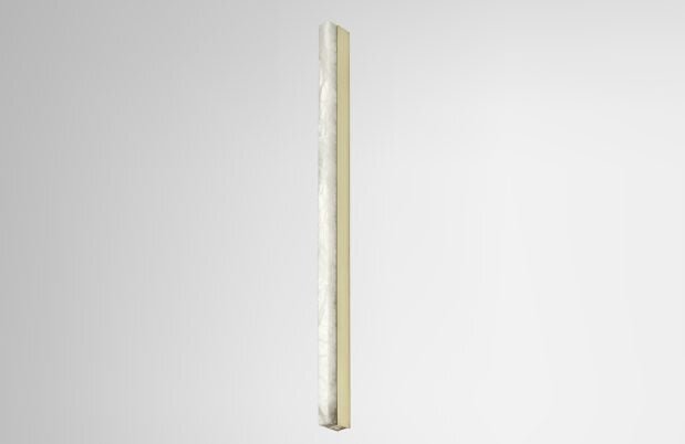 CTO Lighting Artes 1200 - DALI-A Wall Light satin brass with satin brass details and honed alabaster