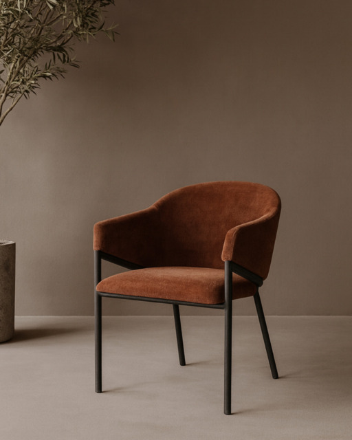 Aidan Armchair - Rust - Set of 2 - image 1