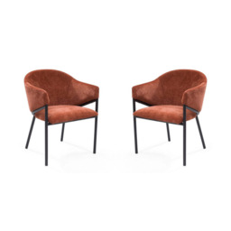 Aidan Armchair - Rust - Set of 2 - thumbnail 2