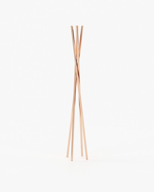 Laskasas TWISTED Coat & Umbrella Stand Copper Polished Stainless Steel