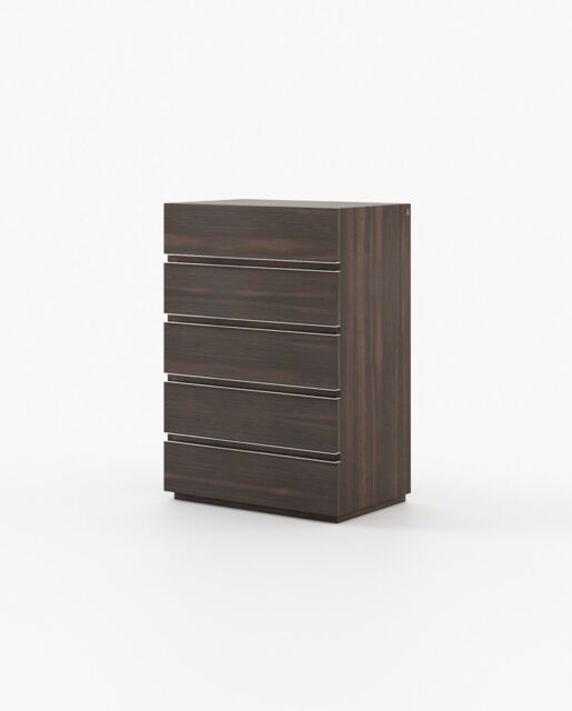 Laskasas CONNOR Tallboy Chest of Drawers Smoked Eucalyptus Veneer Matte