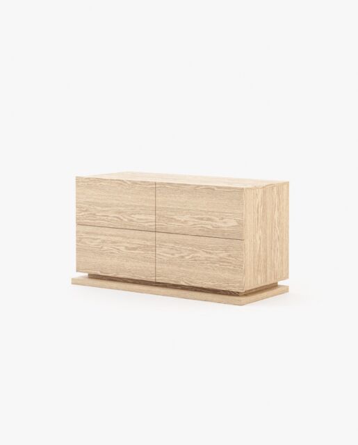 Laskasas USO Set of 4 Chest of Drawers Oak Veneer Matte
