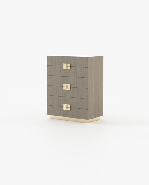 Laskasas LADY Tallboy Chest of Drawers Aged Oak Veneer Matte