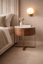 Aurelia Round Bedside Table - thumbnail 1