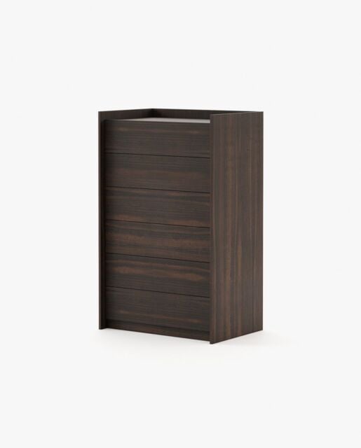 Laskasas ENDY Tallboy Chest of Drawers Smoked Eucalyptus Veneer Matte