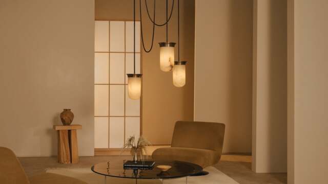 CTO Lighting Yukimi Triple Pendant Antique Bronze / Standard