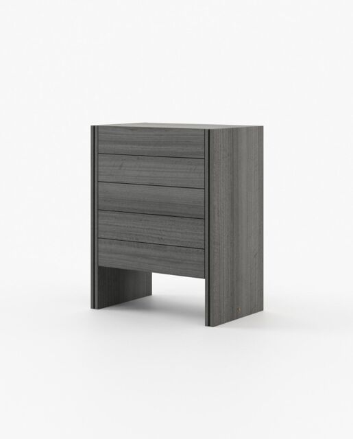 Laskasas MUCALA Tallboy Chest of Drawers Grey Eucalyptus Veneer Matte