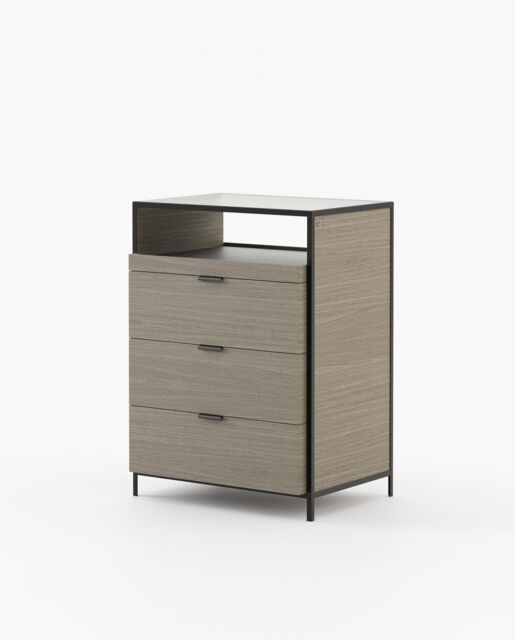Laskasas ROWLING Tallboy Chest of Drawers Aged Oak Veneer Matte