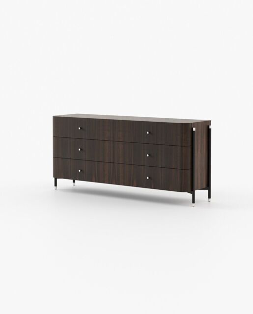 Laskasas ROSIE Set of 6 Chest of Drawers Smoked Eucalyptus Veneer Matte