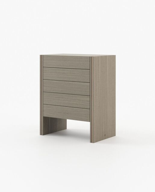 Laskasas MUCALA Tallboy Chest of Drawers Aged Oak Veneer Matte