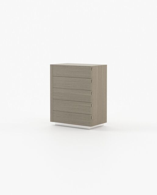 Laskasas KIRA Tallboy Chest of Drawers Aged Oak Veneer Matte