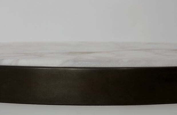CTO Lighting Anvers Flush - Medium - DALI-A Wall Light antique bronze with honed alabaster