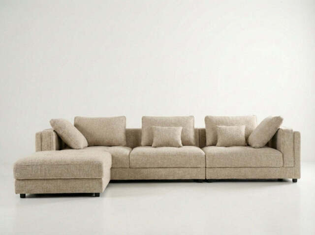 Araco Atelier Ollie 3 Seater Sofa with Ottoman Wicker