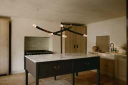 CTO Lighting Trace Linear Chandelier 2 Shade / Antique Bronze / Ceiling Mounted