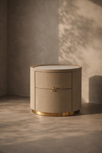 Ritz Bedside Table - White Marble - image 1