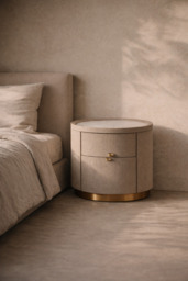 Ritz Bedside Table - White Marble - thumbnail 3