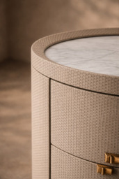 Ritz Bedside Table - White Marble - thumbnail 2