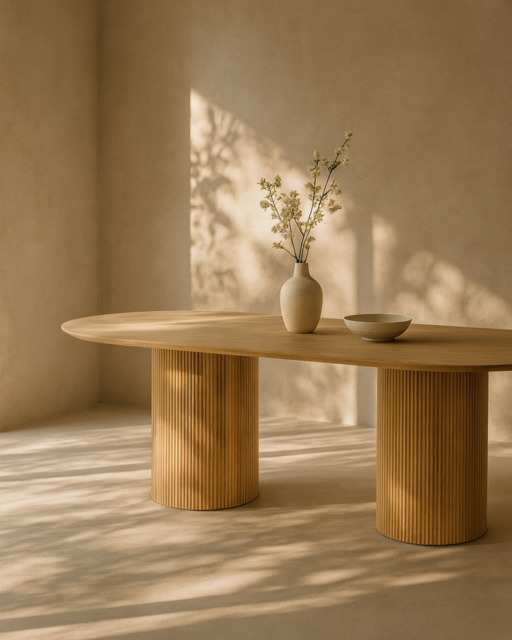 Lantine 240 Dining Table - Pill Shaped - Ash Oak - image 1