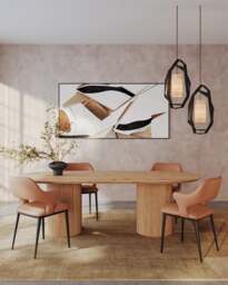 Lantine 240 Dining Table - Pill Shaped - Ash Oak - thumbnail 2