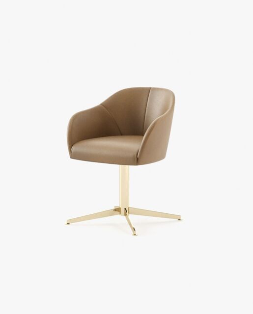 Laskasas LILI office Dining Chair & Bench Seoul Camel Leather