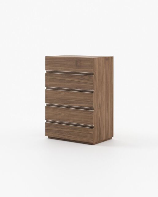 Laskasas CONNOR Tallboy Chest of Drawers Walnut Veneer Matte