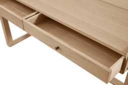 Offset Solid Oak Desk - Natural - thumbnail 5