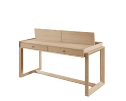 Offset Solid Oak Desk - Natural - thumbnail 4
