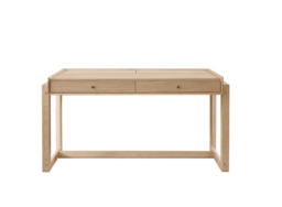 Offset Solid Oak Desk - Natural - thumbnail 2