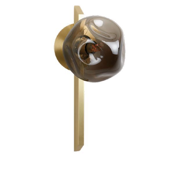 CTO Lighting Gaia - Tall - Plate - DALI-A Wall Light antique bronze with matt opal glass