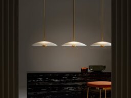 CTO Lighting Cielo Small Pendant Light bronze with fritted glass